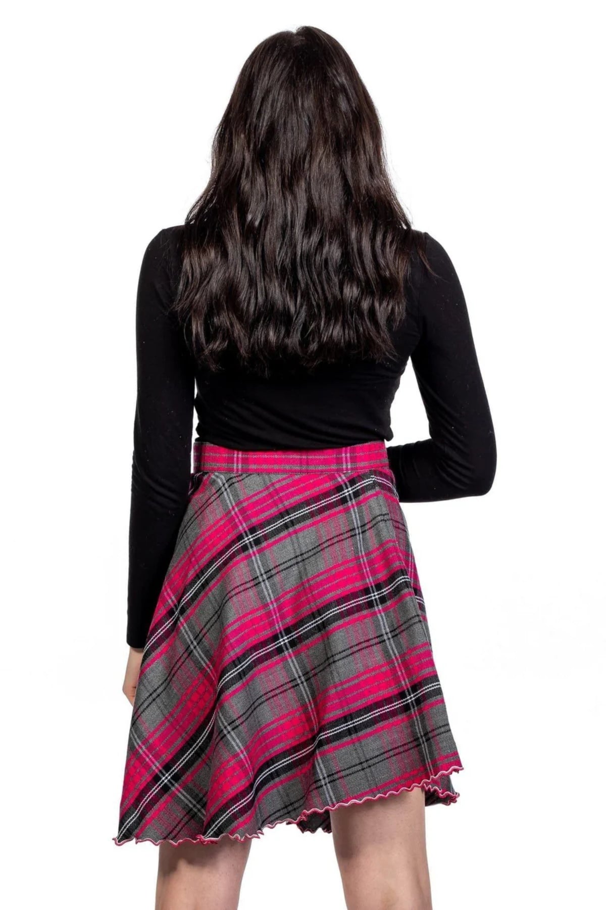 Midi Plaid Skirt