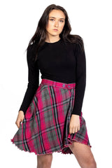 midi plaid skirt