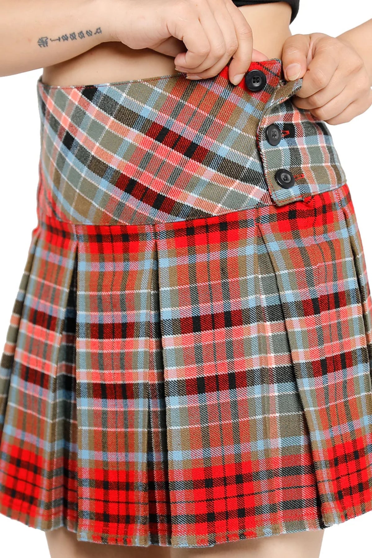 mini skirt with buttons