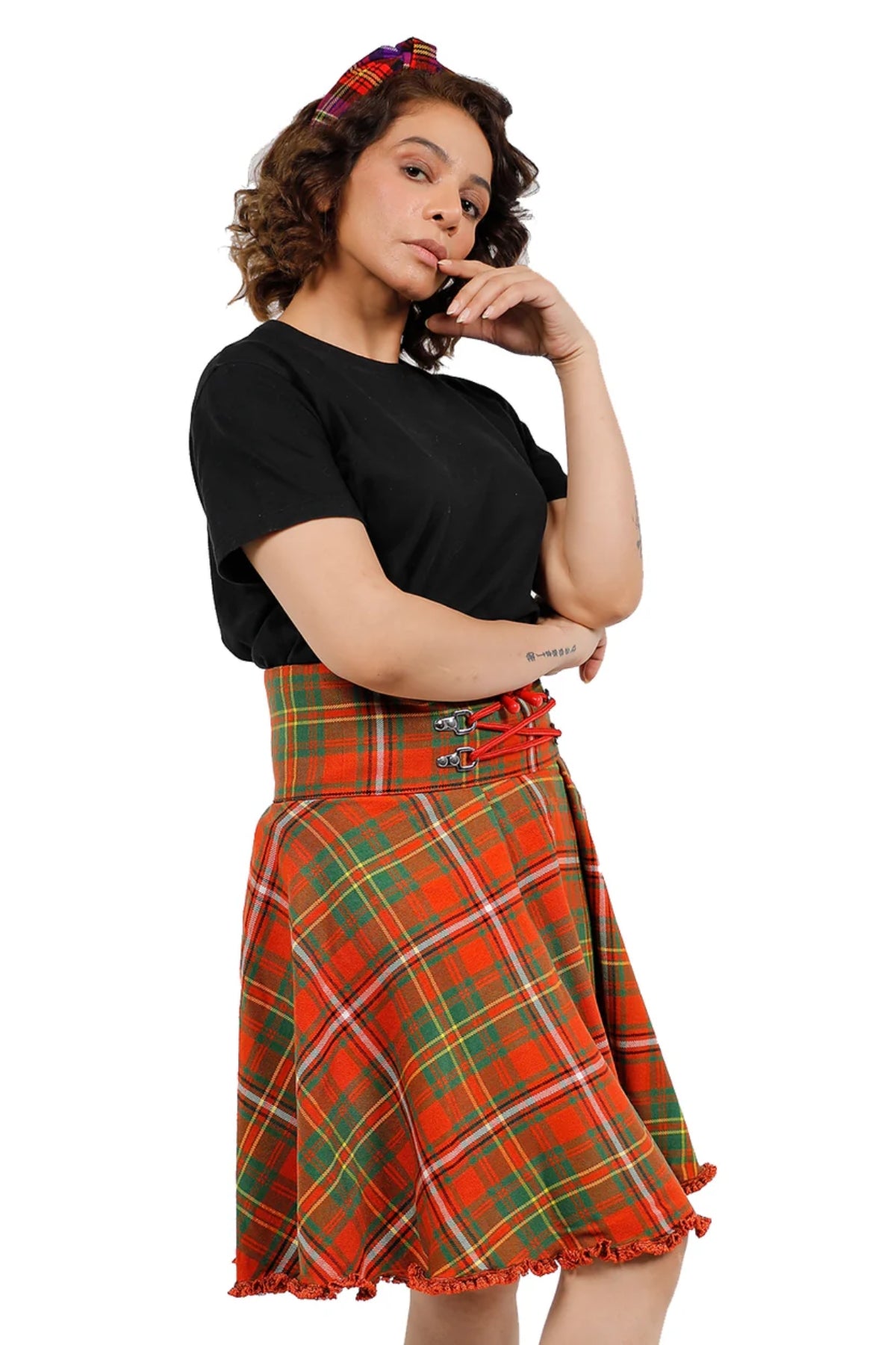 high waisted skirt