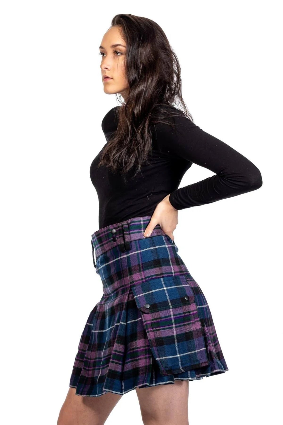 mini tartan pleated skirt