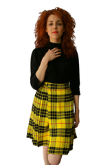 Classic Tartan Pleated Plaid Midi Skirt